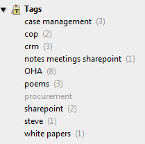 Evernote tag navigation